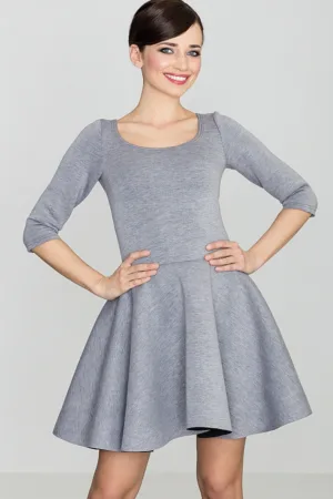 Rochie K227 - gri - poliester