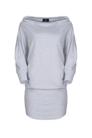 Rochie K254 - gri - bumbac -