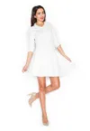 Rochie  K258 - ecru - poliester -