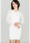 Rochie  K332 - ecru - bumbac