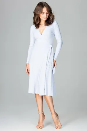 Rochie K465 - albastru - viscoza -