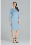 Rochie  L079 - albastru - poliester