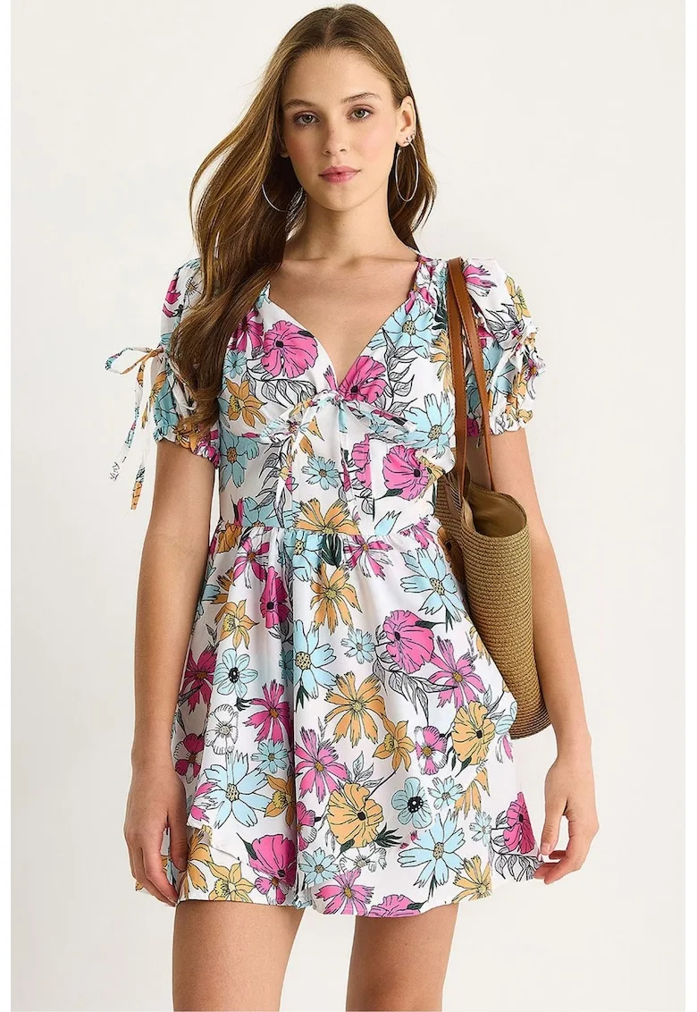 Rochie LUCCI - cu imprimeu - roz - jerseu