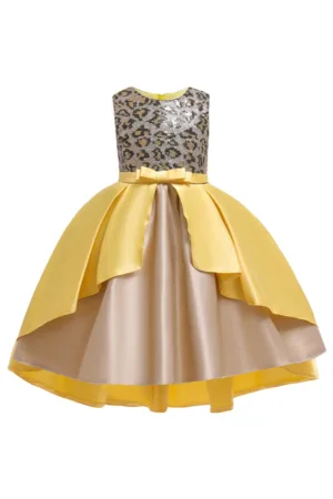 Rochie  - Leopard Sensation - Fara maneca - Galben