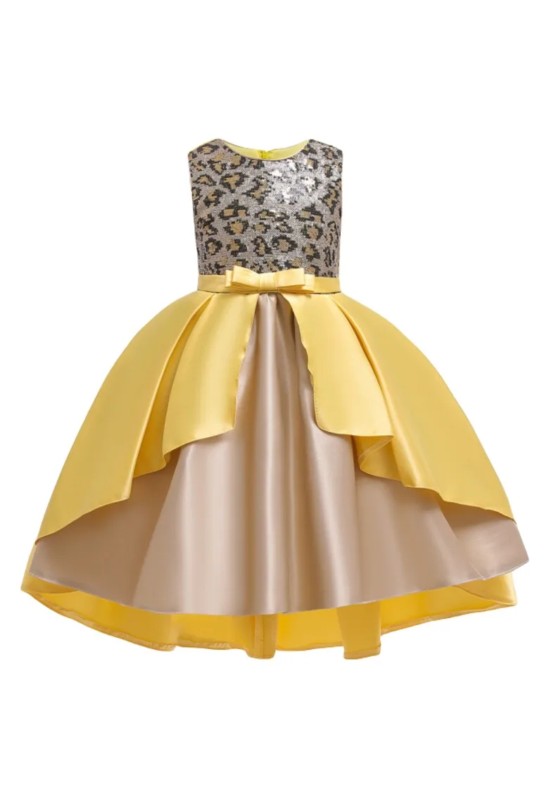 Rochie - Leopard Sensation - Fara maneca - Galben