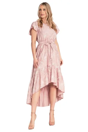 Rochie M1179 - floral - volane - material durabil - viscoza/nylon -