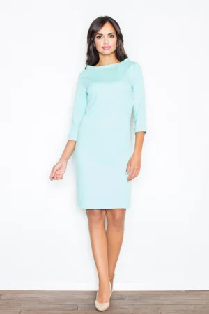 Rochie M181 - casual - menta - poliester - maneca 3/4 -