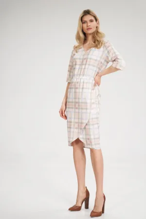 Rochie M702 - casual - maneci scurte - poliester