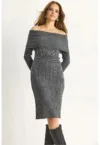 Rochie Midi -  Gri ardezie - tricot - Gri ardezie -