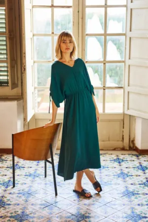 Rochie Midi  verde inchis - poliester - marime