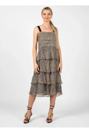 Rochie Midi cu animal print -