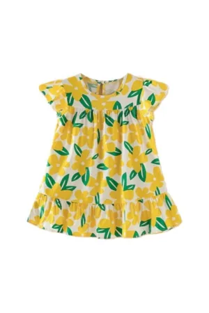 Rochie  Model Flowers - Casual - Bumbac - Fete - Maneca scurta