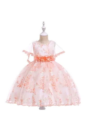 Rochie Ocazie  Orange Royal Collection - Fara maneca - Alb - Portocaliu