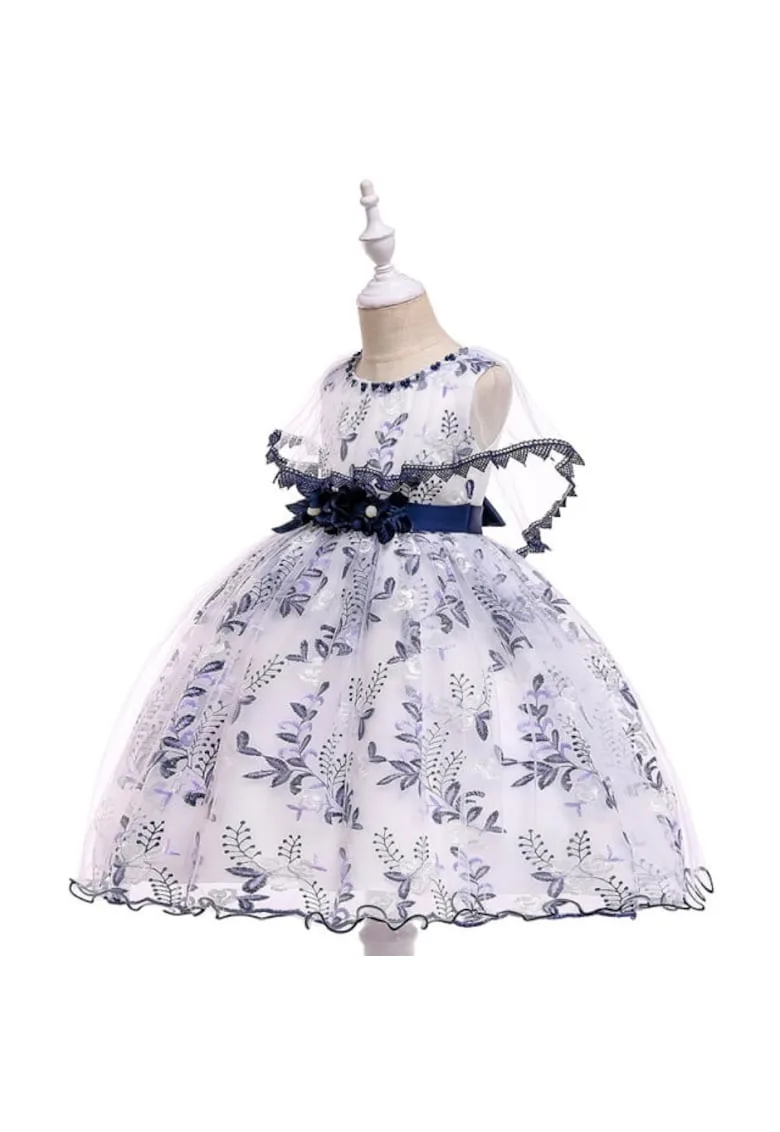 Rochie Ocazie Sapphirine Collection - Fara maneca - Alb - Albastru