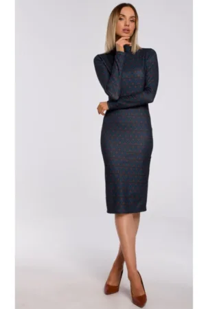 Rochie - Poliester/Elastan - Bleumarin