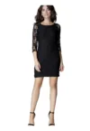 Rochie -  Poliester/Elastan - Negru - Scurta