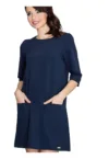 Rochie -  Poliester/Viscoza - Bleumarin - De zi