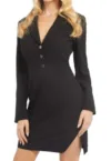 Rochie -  Poliester/Viscoza/Elastan - Negru