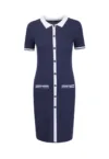 Rochie Polo din tricot fin cu garnituri contrastante