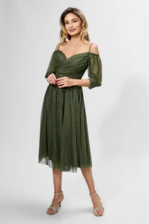 Rochie Rosalinda Kaki