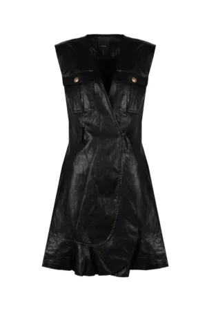 Rochie Scurta Din Piele Ecologica - S