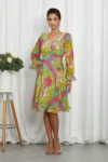 Rochie Simine Galben Multi