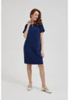 Rochie Simpla pana la Genunchi - Bleumarin