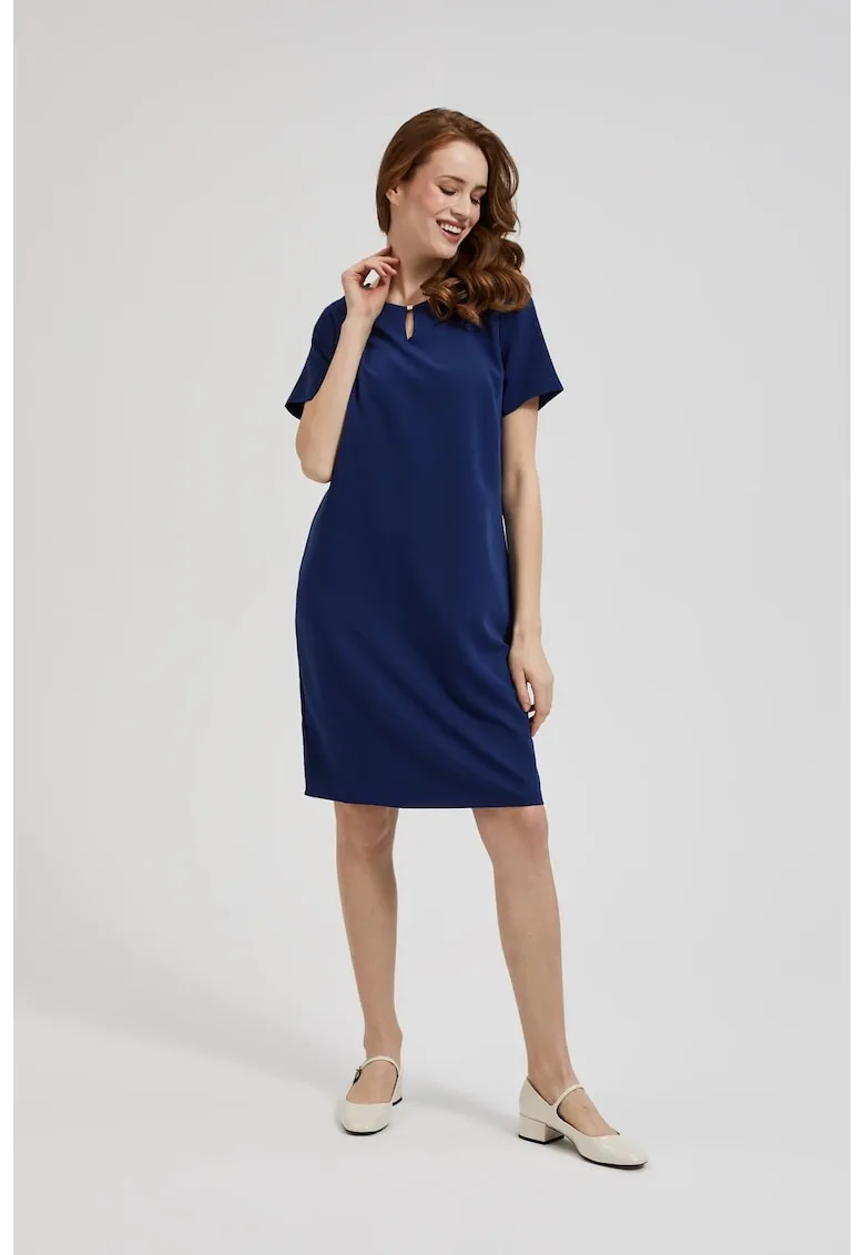 Rochie Simpla pana la Genunchi - Bleumarin