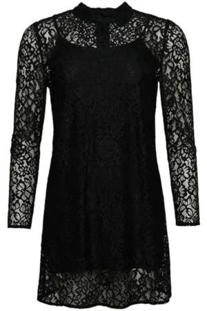 Rochie - Superdry - Poliamida/Viscoza - Negru -