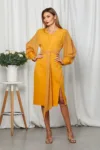Rochie Thelma Galben Mustar