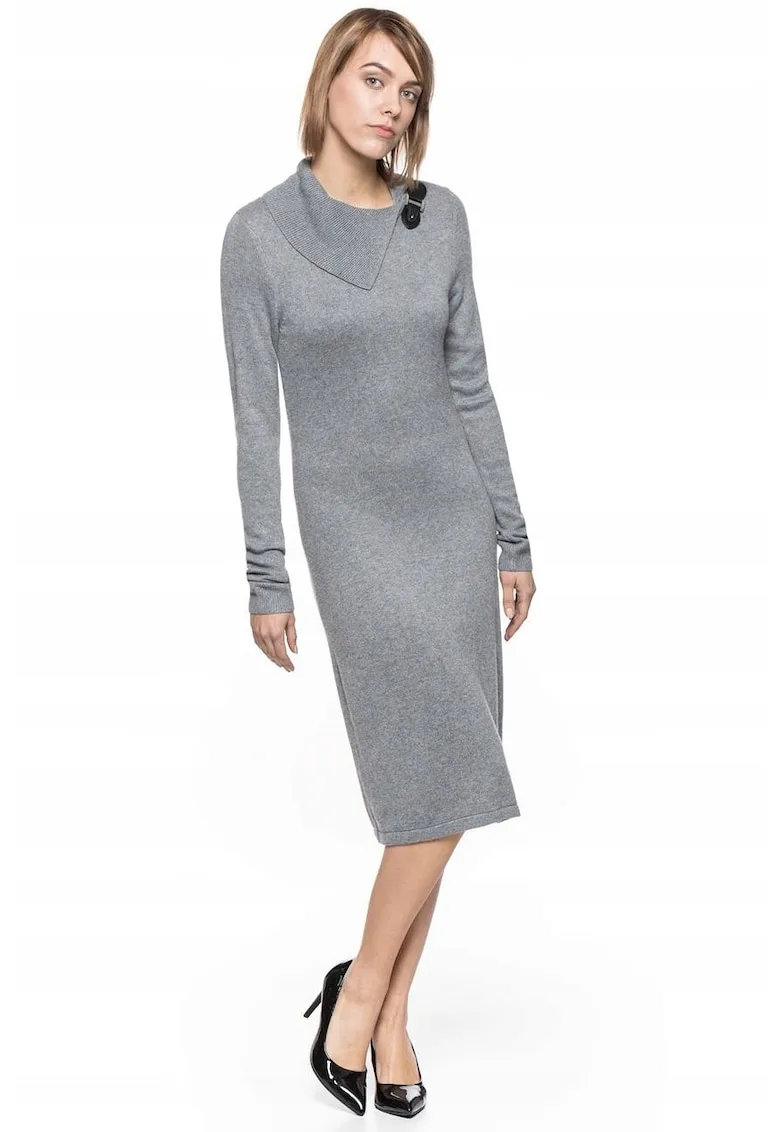 Rochie  slim fit - gri -