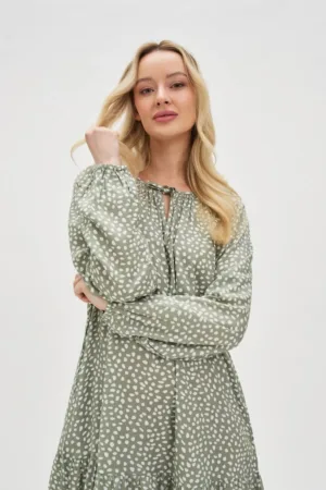 Rochie M -  viscoza - verdemar -