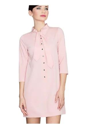 Rochie - Viscoza - Roz - De zi -