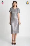 Rochie Xara de seara cu paiete si spatele decupat