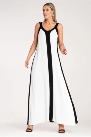 Rochie alb-negru - model M1122 - poliester -