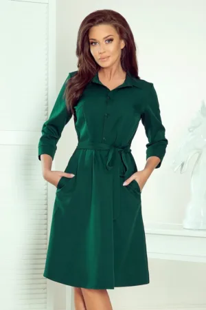 Rochie ampla cu guler -