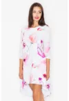 Rochie -  asimetrica - Poliester - florala - multicolor