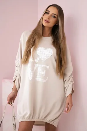 Rochie asimetrica cu imprimeu -