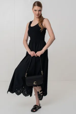Rochie asimetrica cu terminatie brodata