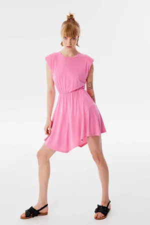 Rochie asimetrica din amestec de modal