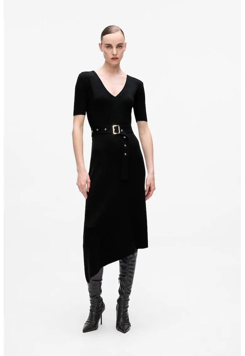 Rochie asimetrica si tricotata fin