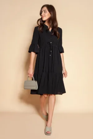 Rochie babydoll cu volane -