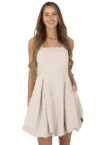 Rochie  bej - poliester -