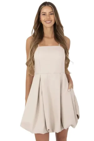Rochie bej - poliester -
