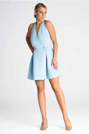 Rochie bleumarin - fara maneci - poliester
