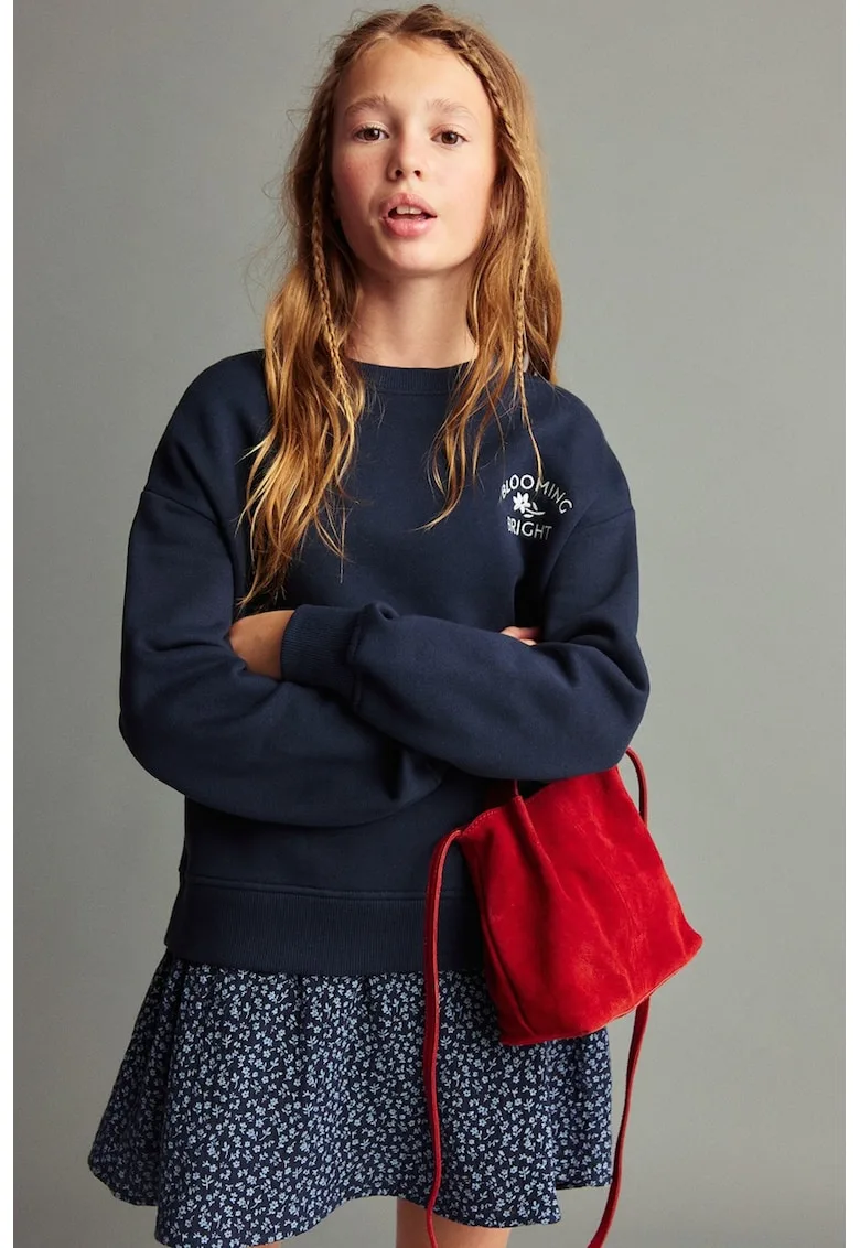 Rochie-bluza de trening cu model floral