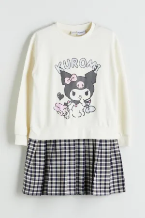 Rochie-bluza de trening cu model grafic