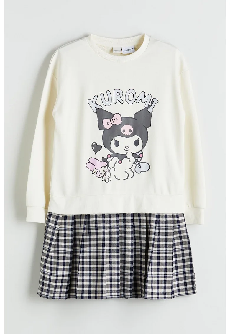 Rochie-bluza de trening cu model grafic