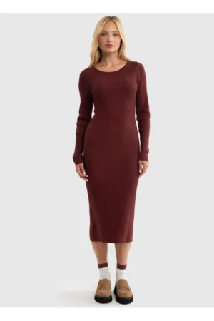 Rochie bodycon Bodinia - Visiniu