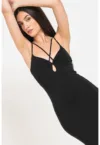 Rochie bodycon cu bretele incrucisate